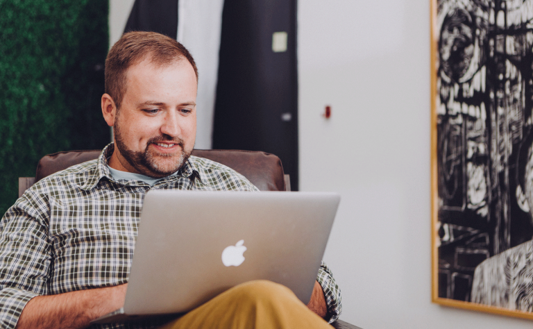man on laptop