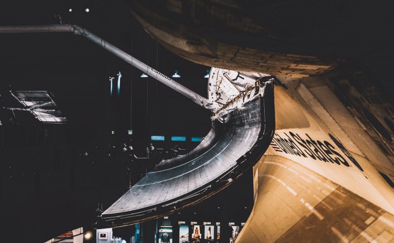 space ship outside